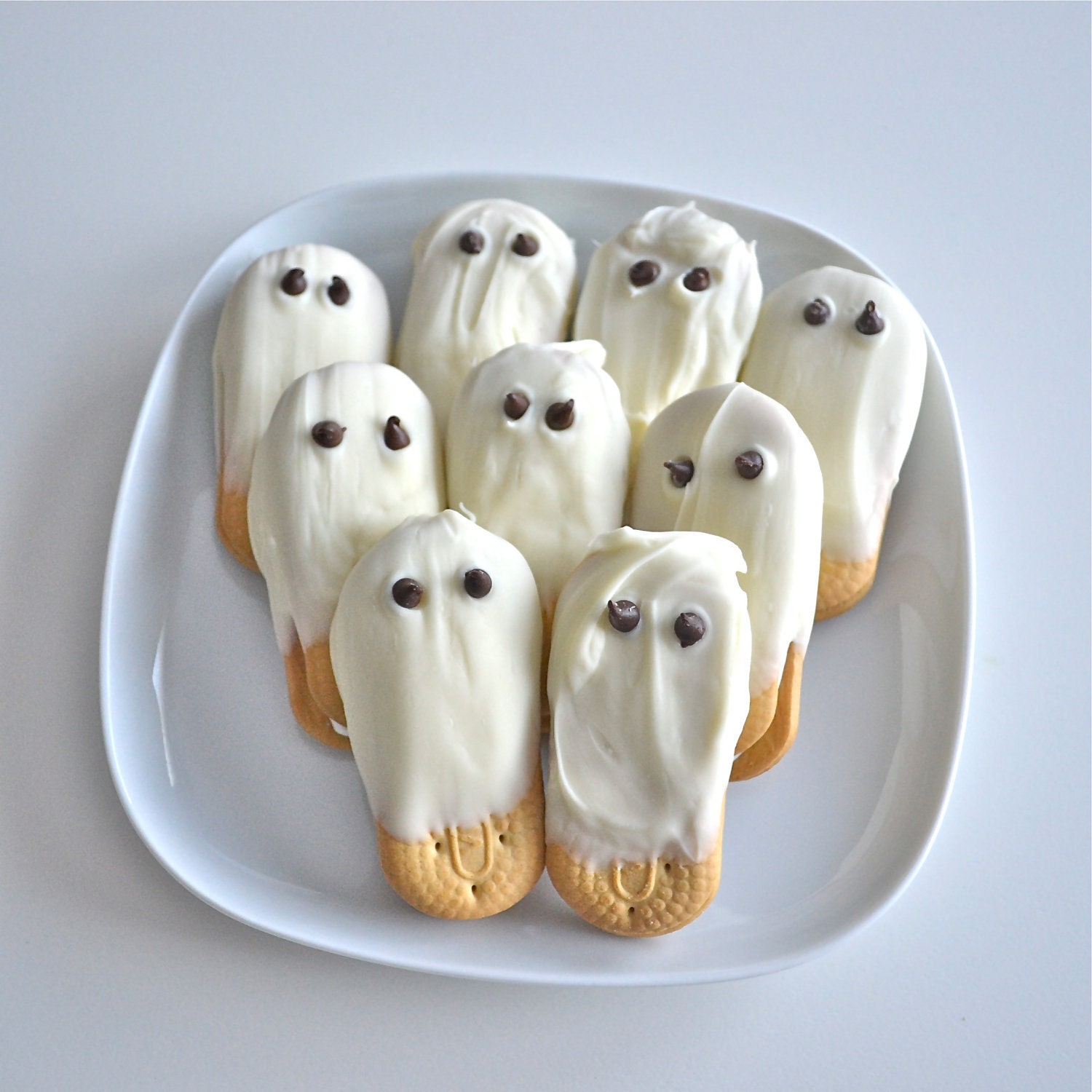 White Chocolate Ghost Cookies 2 Dozen
