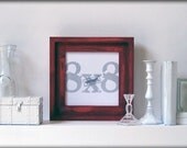 8x8 stacked red barnwood style picture frame . . . . handmade