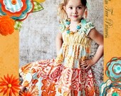 Floral Dress - Spring Dress - Orange Dress
