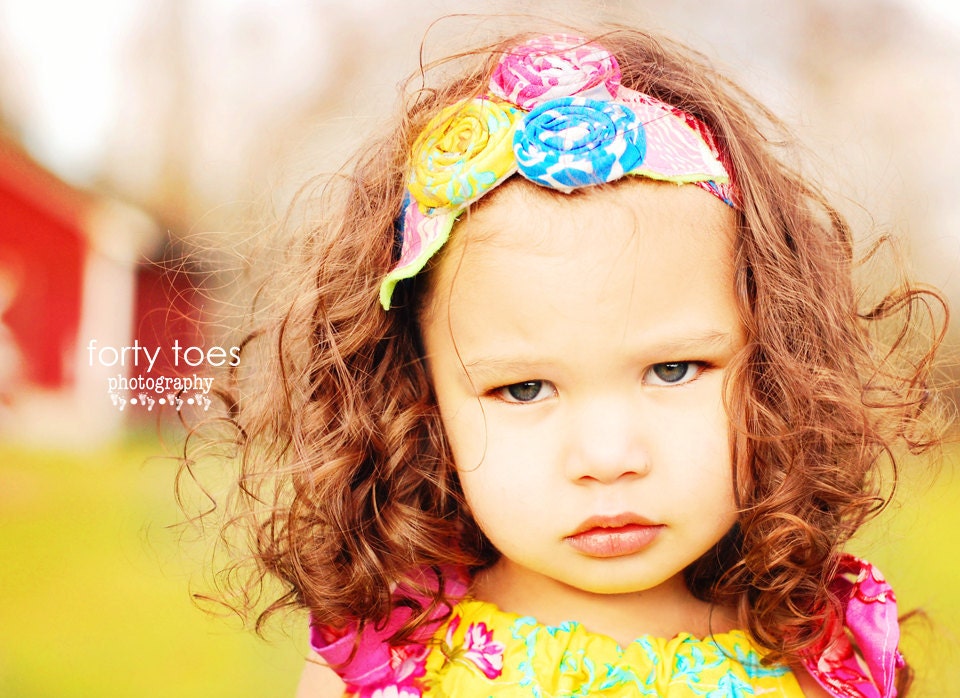 Custom Fabric TRIPLE FLOWER HEADBAND to Match Any Outfit From My Shop