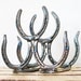 Handmade Horseshoe Wine Rack / 3 Bottle Holder