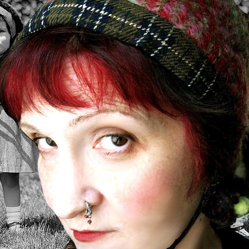 Victoriana Bonnet Upcycled Fabric