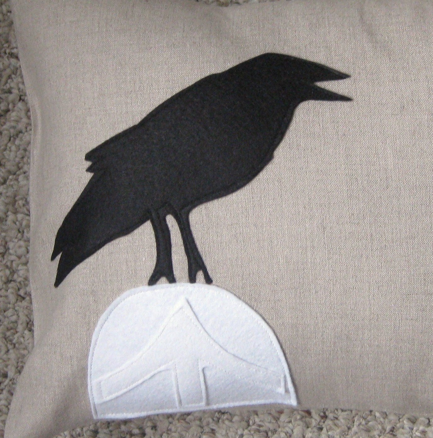 Raven on Pallas Pillow Cover