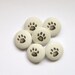 6 Paw  Print Covered Buttons 7/8 inch