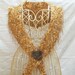 OOAK Gold and Tan - Hand Knit Shawl - Spring and Summer Fashion Accessory - Designer Collection - Ready to Ship
