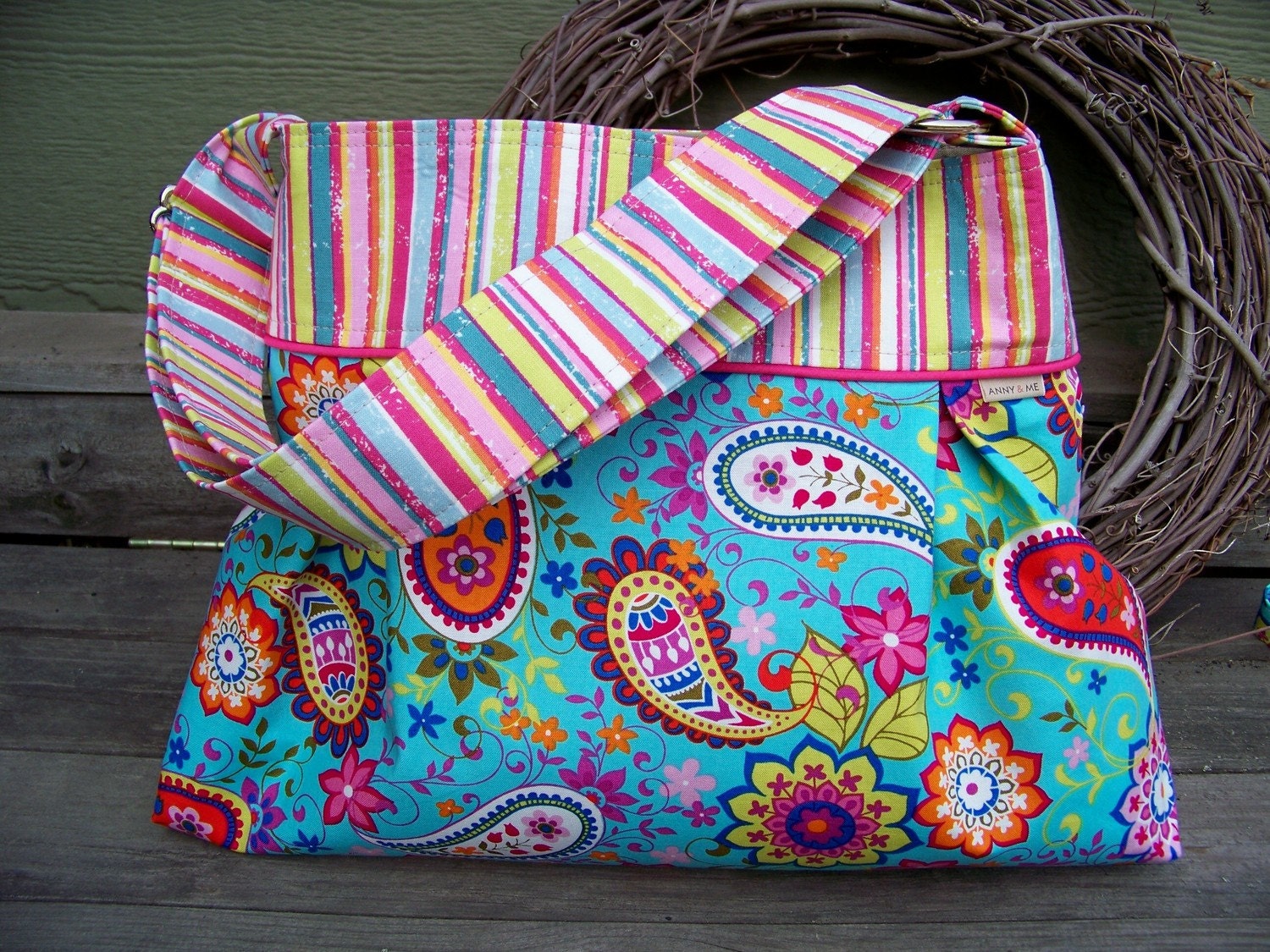Tote Bag Purse - Paisley Spree - Ready To Ship
