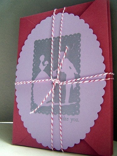 I Like You Victorian Couple Valentines Day Love Note Set