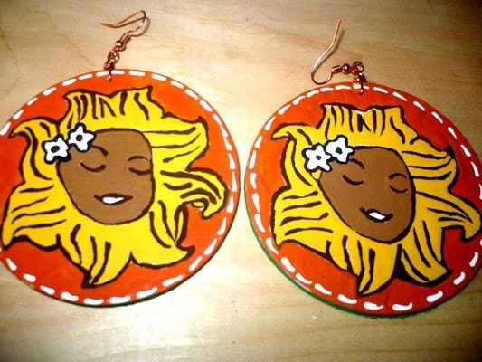 Nubian Sunflowers Earrings