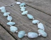 Burmese Jade Necklace with  fresh water pearls and Swarovski crystals