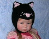 Black cat cashmere hat for Halloween for baby,toddler,teenager or adult