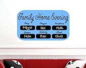 Family Home Evening Board with Chalkboard Labels