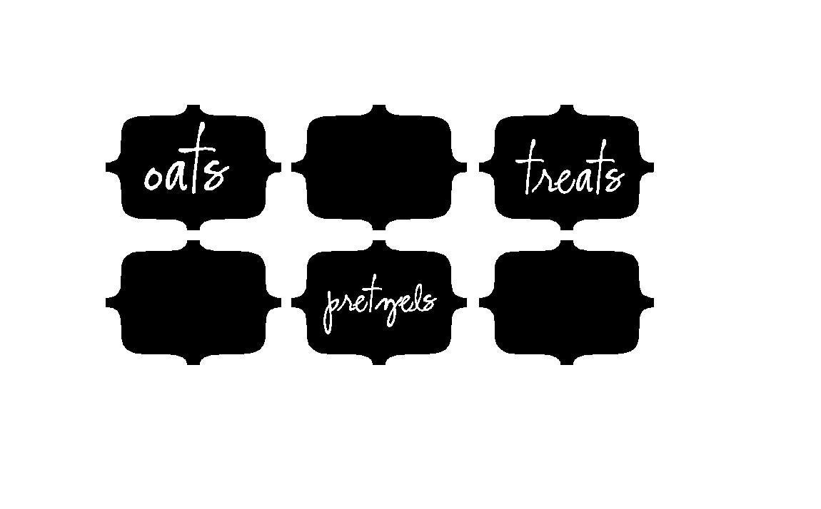 Funky chalkboard labels