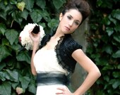 BEAUTIFUL LIFE dupioni silk bridal bolero jacket bridal shrug wedding shrug gothic bolero black bolero jacket victorian bolero