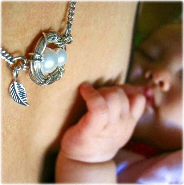 Mothers Necklace, Bird Nest Mommy Necklace, Anti-Tarnish Sterling Silver, Mommy of 1 2 3 or 4