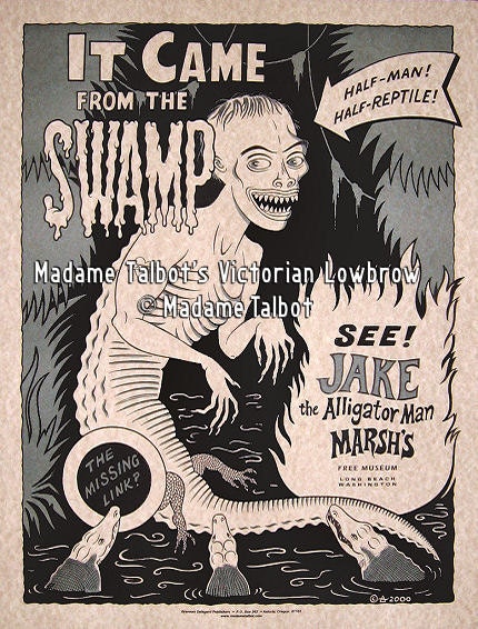 Jake the Alligator Man Marsh's Dime Museum Poster