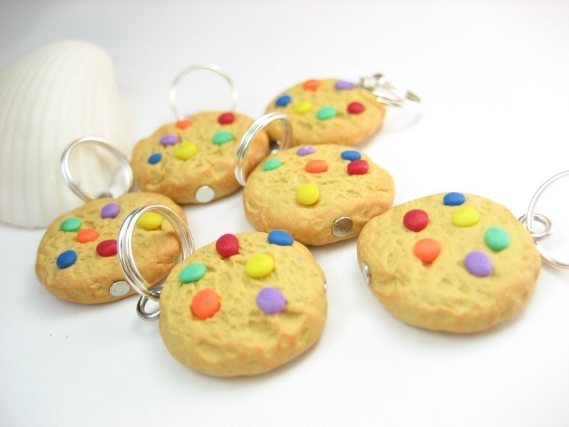 Rainbow Cookie Stitch Markers (Set of 6)