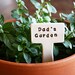 DAD'S GARDEN Custom Personalized Little Sign Marker Stake for Garden, Plant Pot or Terrarium - Made to Order