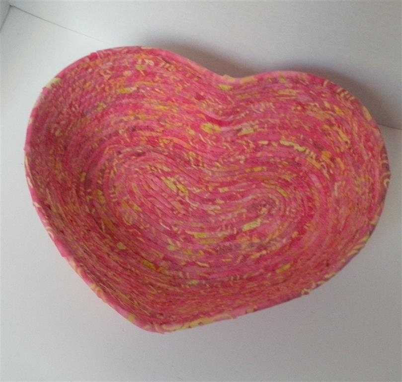 Large Pink Lemonade Heart Bowl