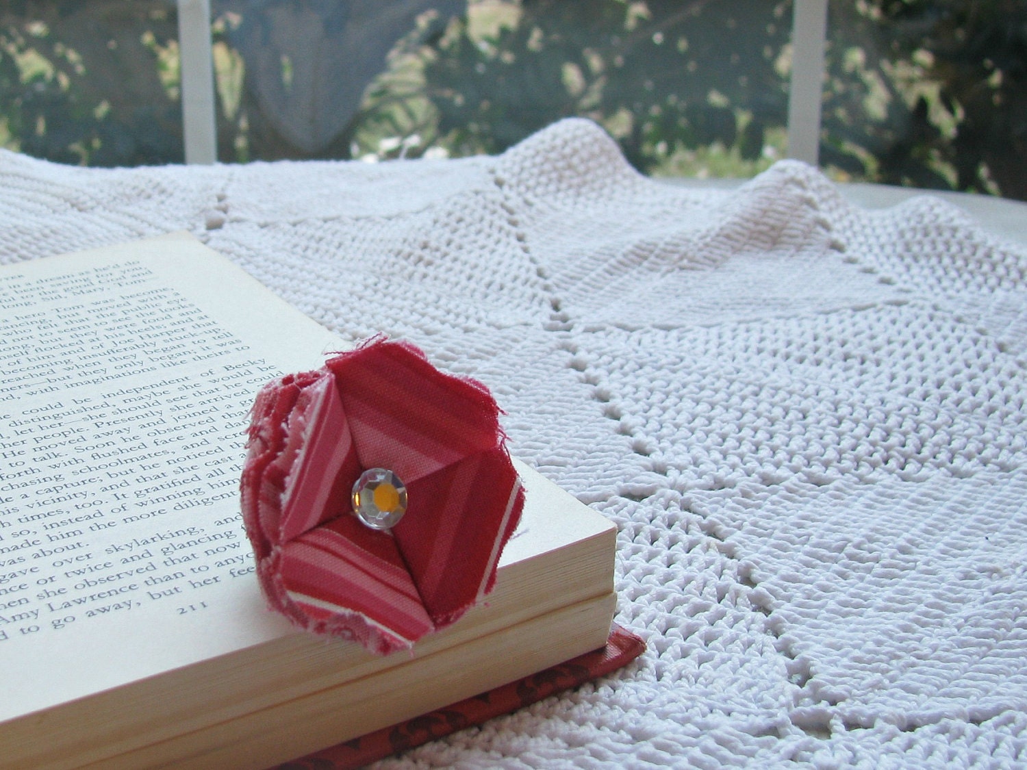 Fabric Flower Cocktail Ring