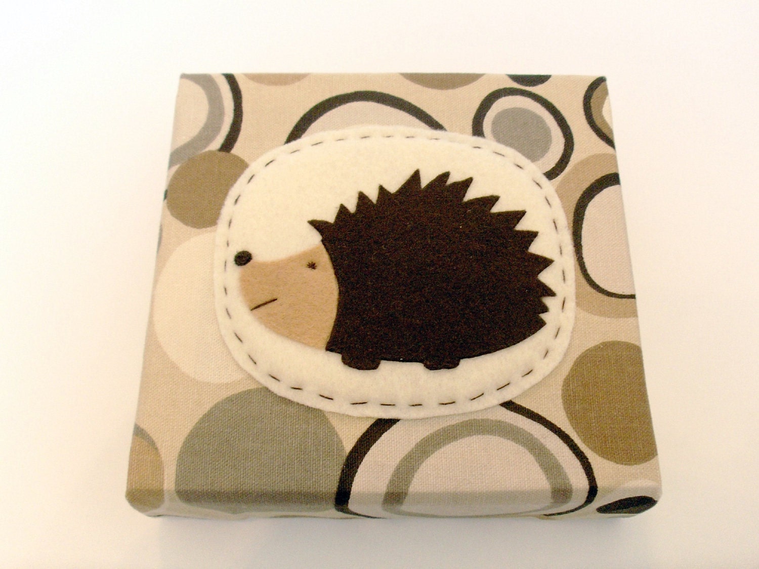Hedgehog Wall or Shelf Art with Circles