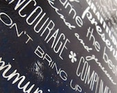 Typography Wood Sign- Marriage Rules Wall Decor