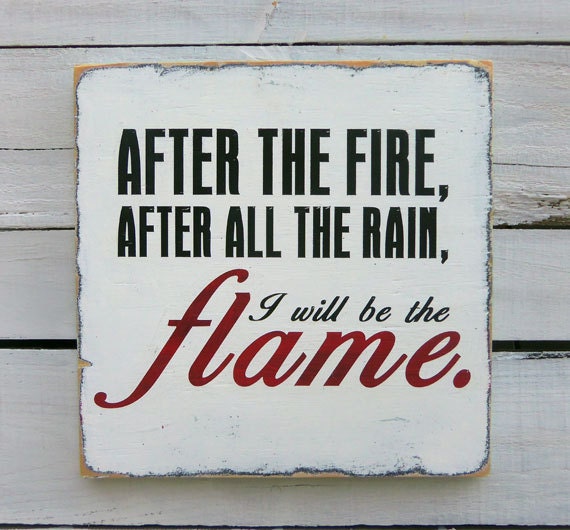 Typography Wood Sign- - After the Fire Wall Decor