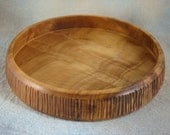 Contemporary Elm Tray With Carving
