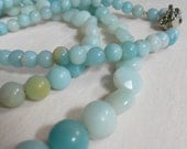 agua  -  amazonite with black tourmaline