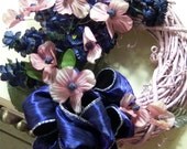 Wreath in Pink and Navy