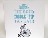 Letterpress Typeset Card - Cheerio