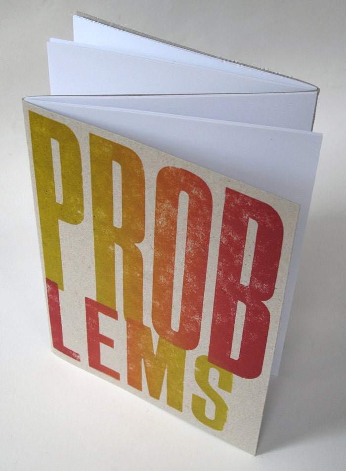 Letterpress Double Sided Notebook - Problems & Solutions