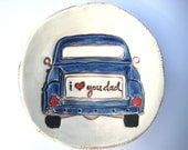 Father's Day Dish- I Love You Dad Pickup Truck