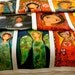 Angel Azul - Large Print on Fabric from Original Painting (16 x 20 inches) by FLOR LARIOS