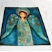 Angel Azul - Large Print on Fabric from Original Painting (16 x 20 inches) by FLOR LARIOS
