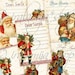 SANTA JOURNAL CARdS collage Digital Images  -printable download file-