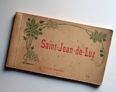 FOUND IN SPAIN -- Souvenir book of 11 beautiful 1930s postcards of Saint-Jean-de-Luz, France