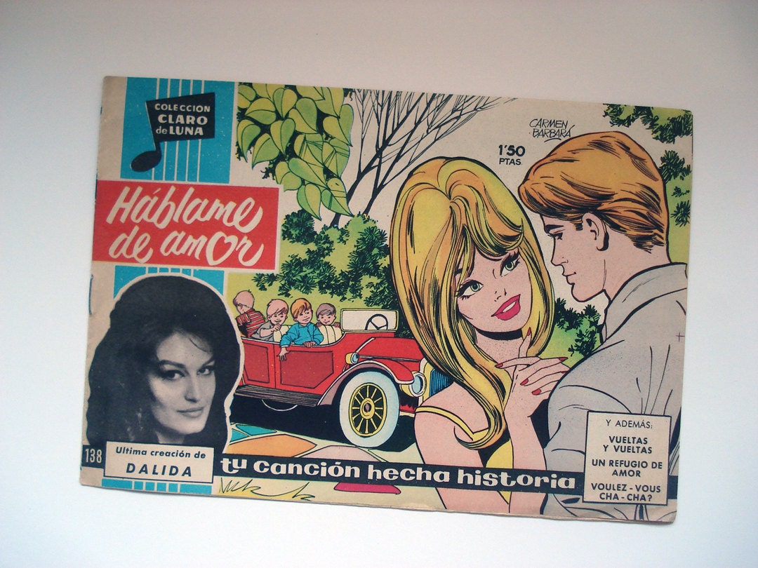 FOUND IN SPAIN -- 1950s Spanish comic book for teens - Coleccion Claro de Luna