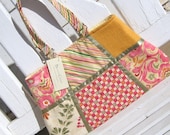 Bag/Purse--Springtime Florals in Coral Pinks and Greens
