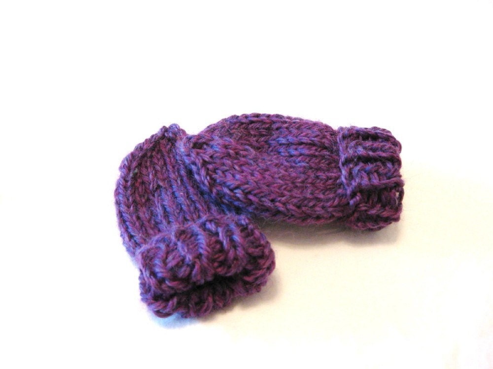 fall baby mittens, knit, thumbless, string attachment available - deep plum, 3 to 18 months, natural, machine washable fibers, ready to ship