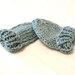 handknit baby hat and photo prop - aqua blue kitty cat, size 3 to 9 months, all natural fibers, machine washable wool, ready to ship