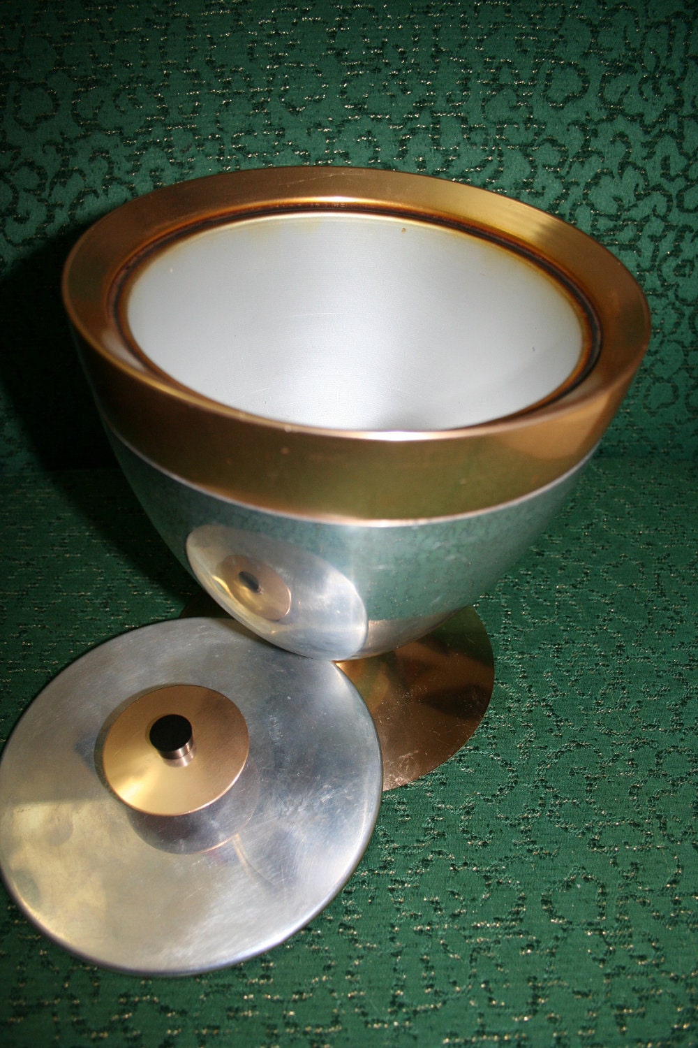 Atomic Modern 1960s Two-Tone Space Age Aluminum Ice Bucket