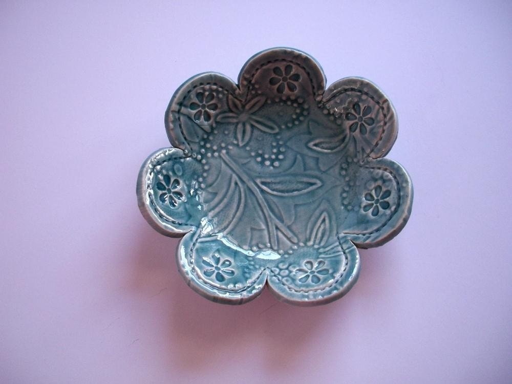 Peacock Daisy Flower Spoon Rest