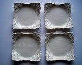 Square Ornate Wedding Cake Plates