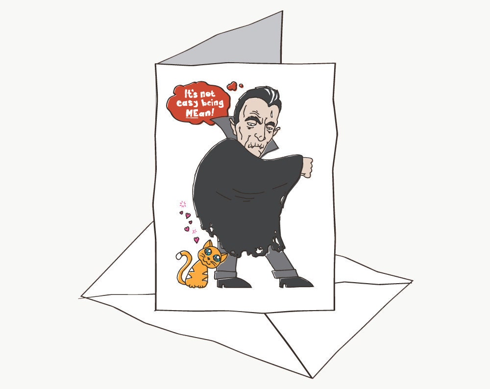 Count Dracula Folded Note Cards // Set of 25