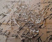 Ear Post - Stainless Steel - 100 Pieces - Rubber Backings Included