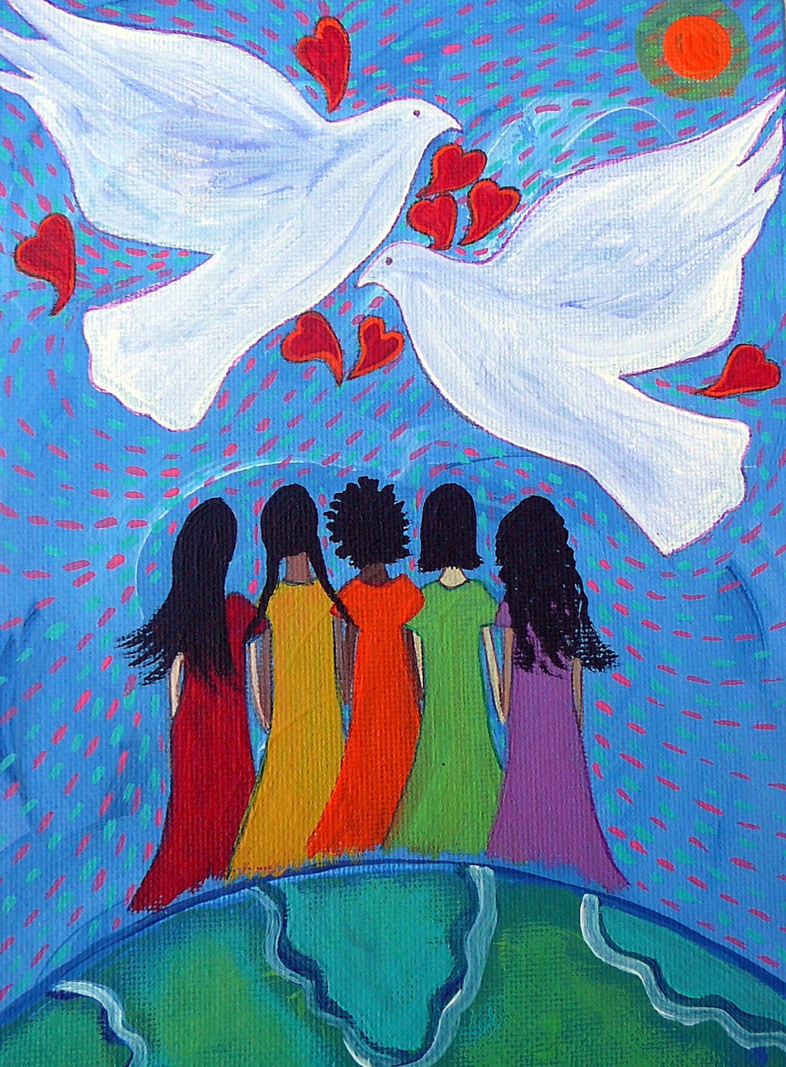 Original Peace On Earth Acrylic Painting