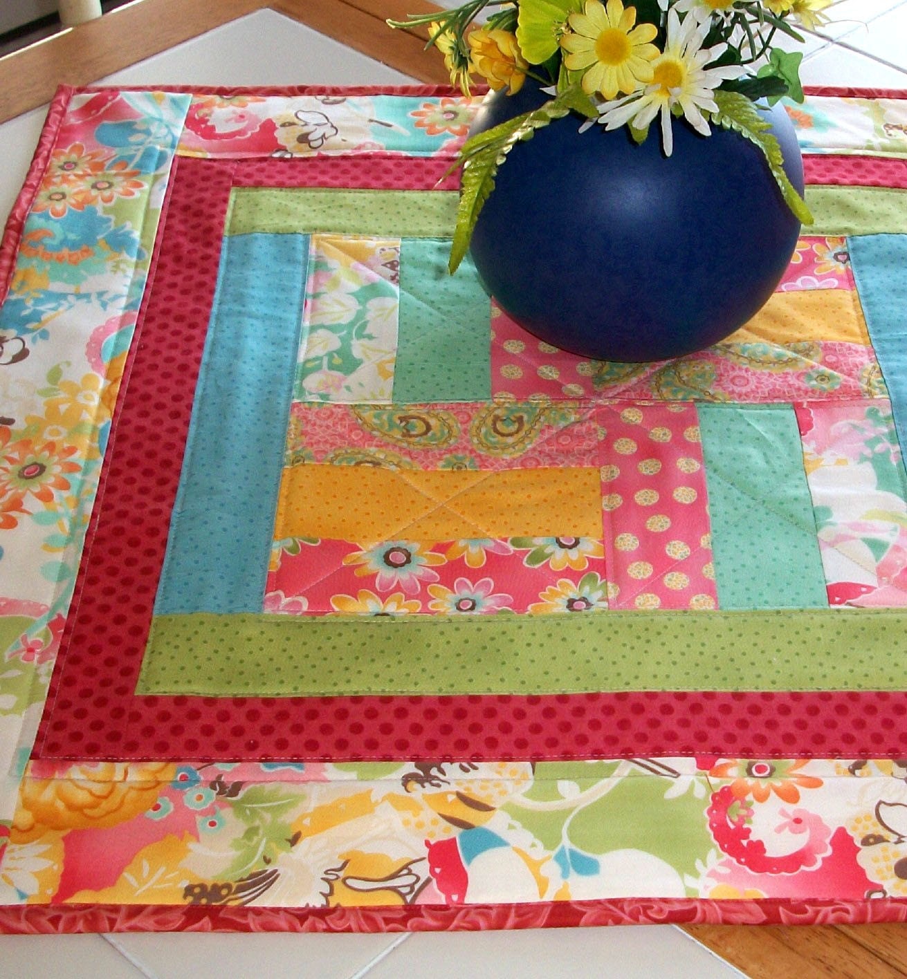 Moda Swanky Table Topper/ Wall Hanging/ Doll Quilt under 50