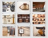 Paris Photography Collection, Brown - Paris Décor, Rustic French Country, Large Wall Art Prints, France Photos