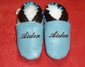 soft soled leather baby shoes with name