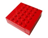 RED Necklace Gift / Display Box. Handmade using LEGO(r) bricks - necklace sold separately